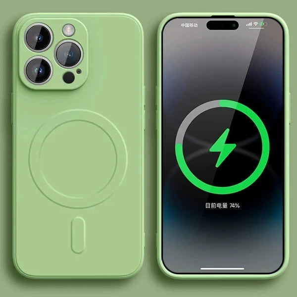 Original Liquid Silicone For Magsafe Wireless Charge Magnetic Case For iPhone 16 15 14 13 12 11 Pro X XR XS Max 7 8 Soft Cover