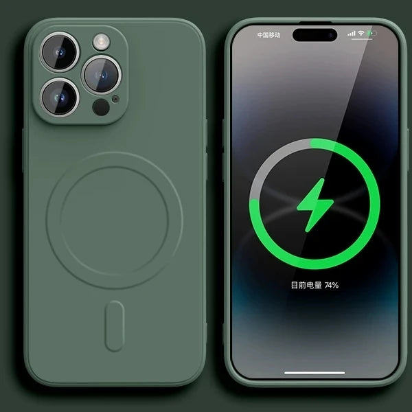 Original Liquid Silicone For Magsafe Wireless Charge Magnetic Case For iPhone 16 15 14 13 12 11 Pro X XR XS Max 7 8 Soft Cover