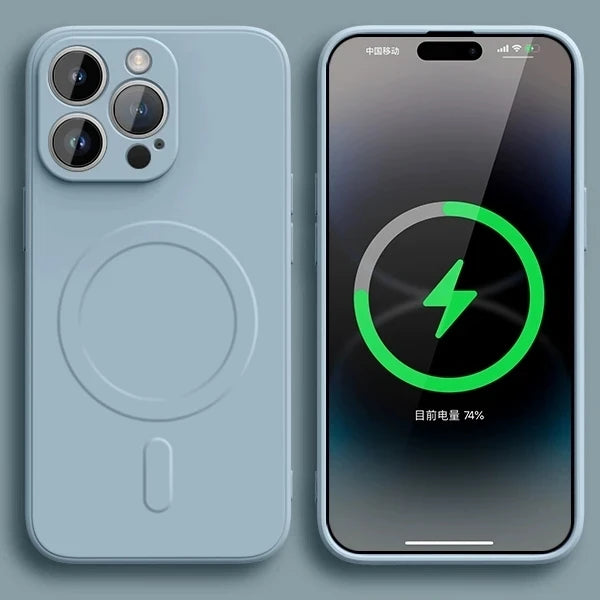 Original Liquid Silicone For Magsafe Wireless Charge Magnetic Case For iPhone 16 15 14 13 12 11 Pro X XR XS Max 7 8 Soft Cover
