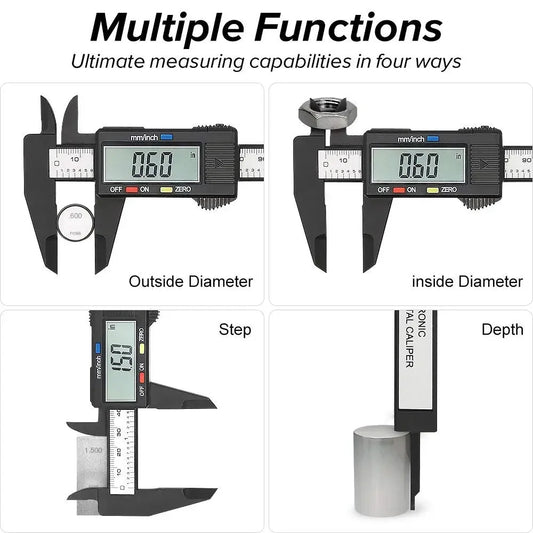 150mm 100mm Elektronischer Digitaler Messschieber Carbon Fiber Messschieber Mikrometer Messwerkzeug Digitales Lineal