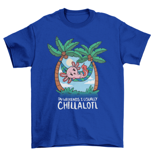 Chilling axolotl cartoon t-shirt